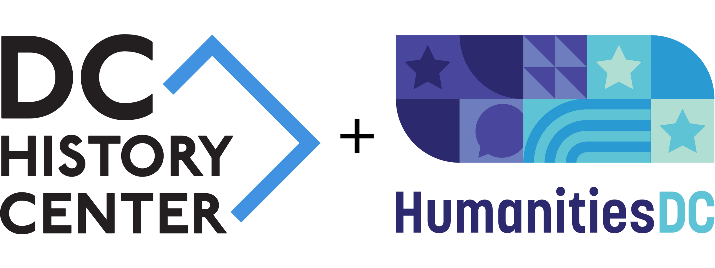 DC History Center and HumanitiesDC logos